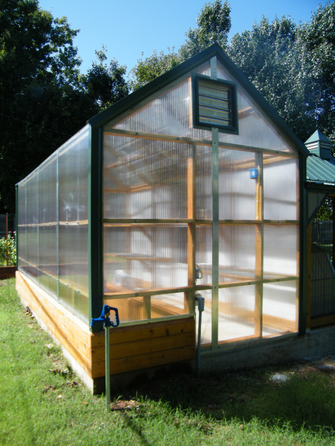 Custom 8x16 Greenhouse attached to Dog Kennel