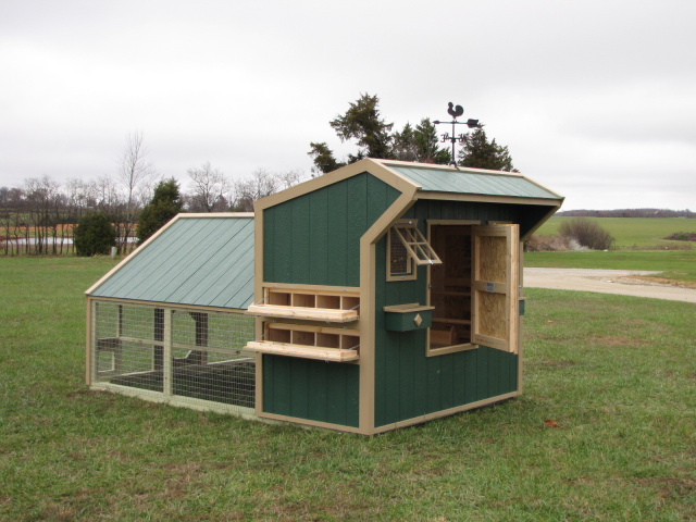 8x12 Quaker Style "Green and Tan"